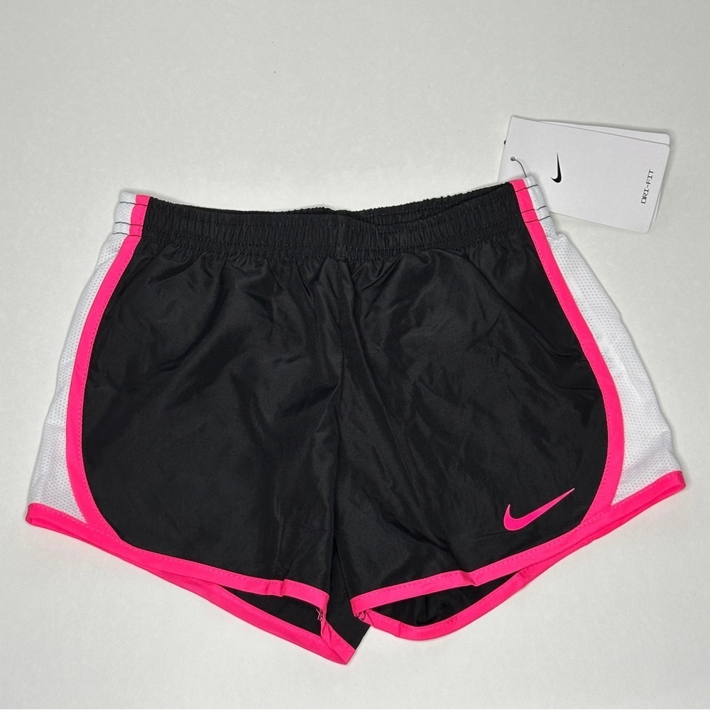Nike Girls' Dri-FIT Tempo Running Shorts Black/Hyper Pink Size 6
